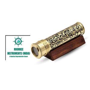 NIB Handmade Roorkee Institute Etched Brass Kaleidoscope